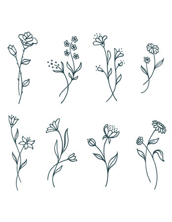 easy flower tattoo designs