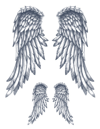 open angel wing drawings