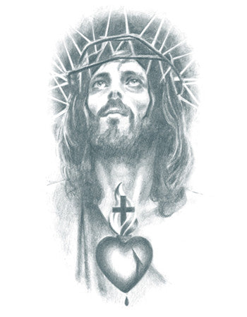 Jesus with Sacred Heart – Tattooed Now !