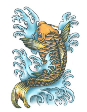 Koi Fish colour temporary tattoo – Tattooed Now !