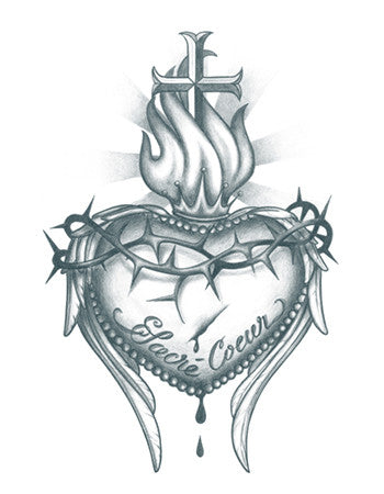 drawings of crosses and hearts