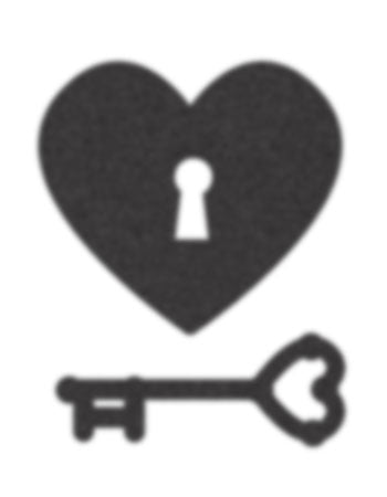 simple heart key tattoo
