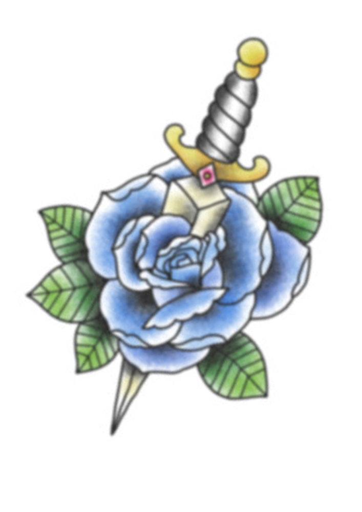 Blue Rose with Dagger