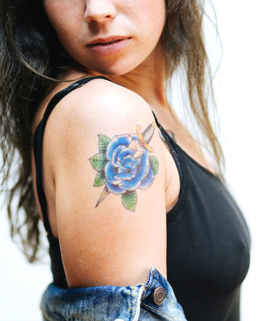 Blue Rose with Dagger