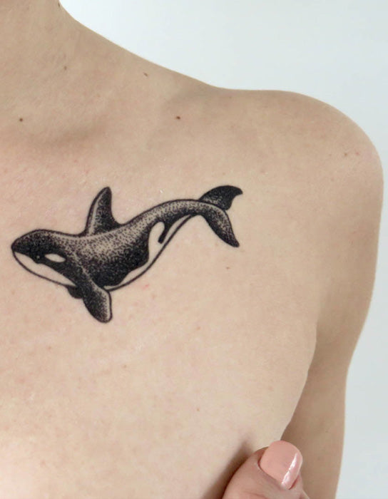 KREA  realistic tattoo of whales golden delicate hyper realism 1 4 5  0 ink ultra realistic 8 k
