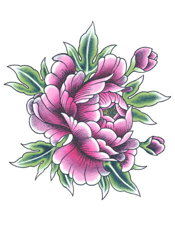Peony outlines by me:) : r/TattooDesigns