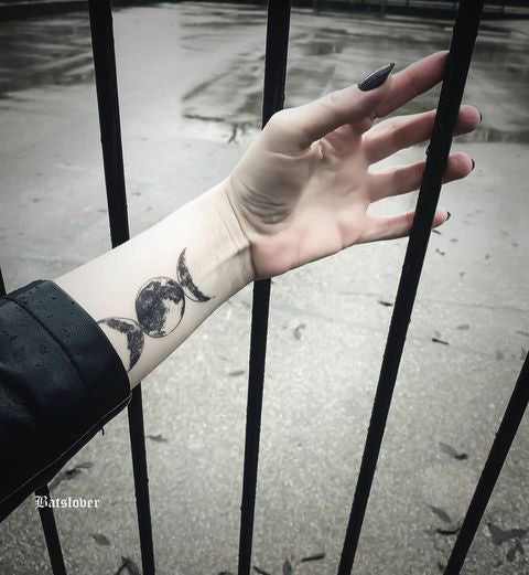 small moon tattoo on wrist | Small tattoos, Small moon tattoos, Wrist  tattoos for guys