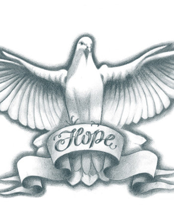 White Dove with Flowers Tattoo Design – Tattoos Wizard Designs